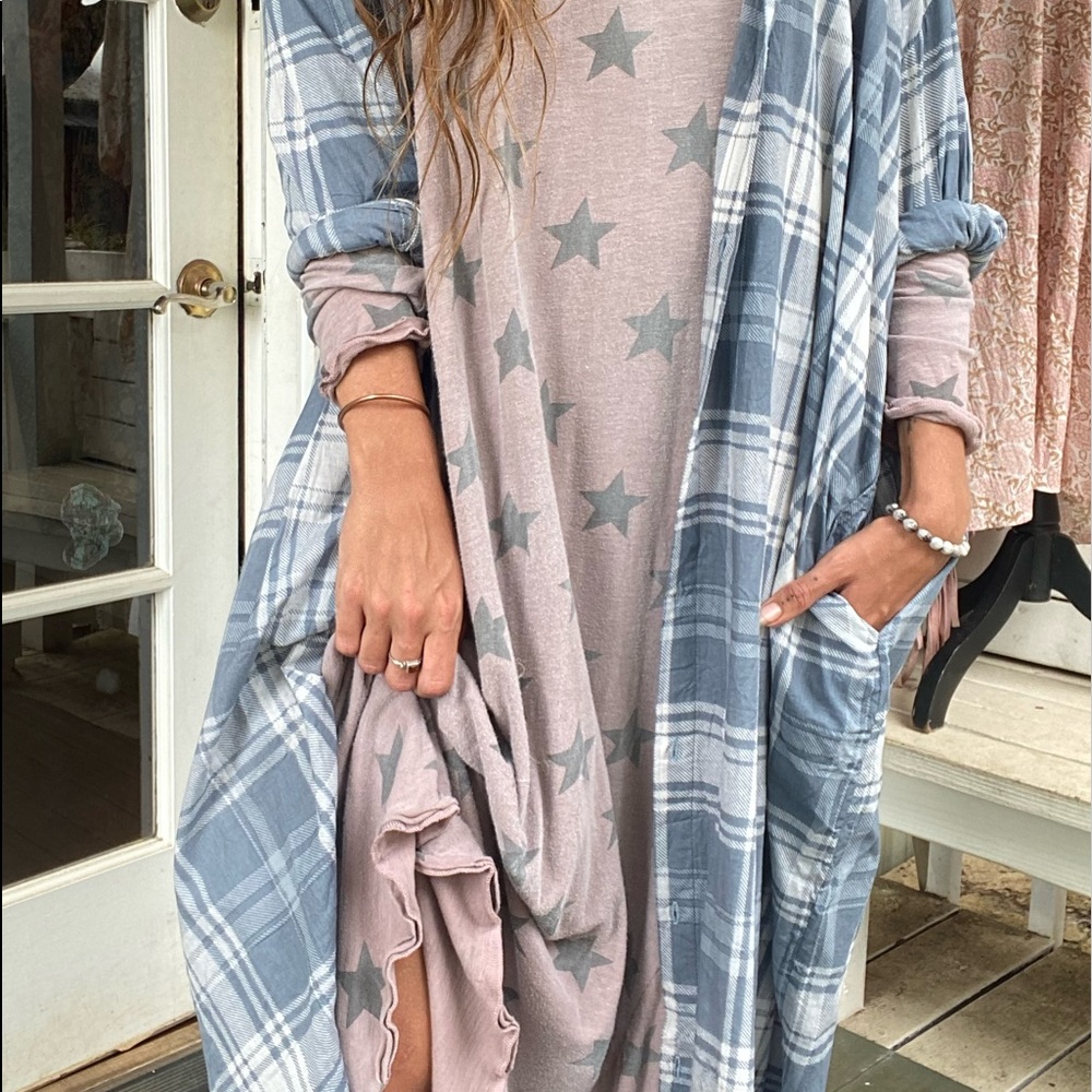 2'fer Magnolia Pearl Dylan Tshirt Dress + Lolo on Kauai cotton long shirtdress